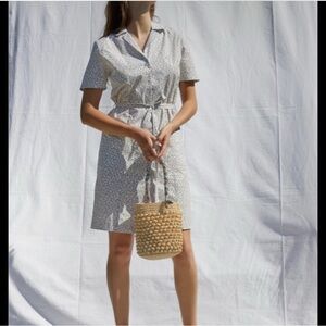 Rouje Leonor Dress in Liberty Faith Bleu (MISSING BELT), FR Size 36 (US 4)